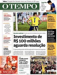 Capa do jornal O Tempo 24/11/2019