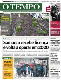 Capa do jornal O Tempo 26/10/2019