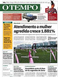 Capa do jornal O Tempo 26/11/2019