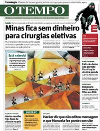 Capa do jornal O Tempo 27/07/2019