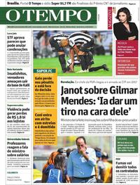Capa do jornal O Tempo 27/09/2019