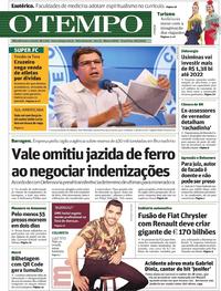 Capa do jornal O Tempo 28/05/2019