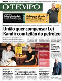 Capa do jornal O Tempo 28/09/2019