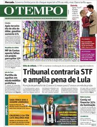 Capa do jornal O Tempo 28/11/2019