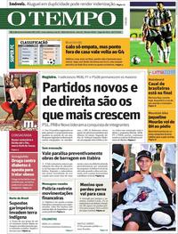 Capa do jornal O Tempo 29/07/2019