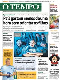 Capa do jornal O Tempo 29/09/2019