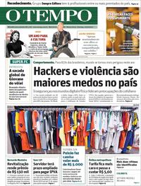 Capa do jornal O Tempo 29/12/2019