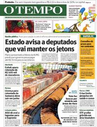 Capa do jornal O Tempo 30/05/2019