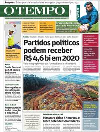 Capa do jornal O Tempo 30/07/2019