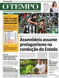 Capa do jornal O Tempo 30/09/2019