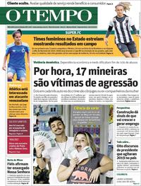 Capa do jornal O Tempo 30/12/2019