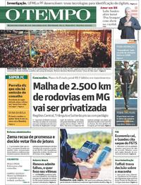 Capa do jornal O Tempo 31/05/2019