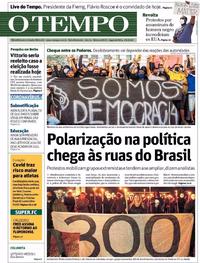 Capa do jornal O Tempo 01/06/2020