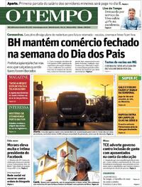 Capa do jornal O Tempo 01/08/2020