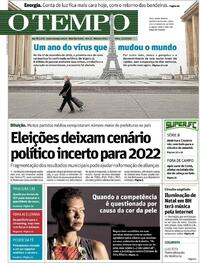 Capa do jornal O Tempo 01/12/2020
