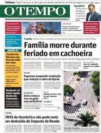 Capa do jornal O Tempo 02/01/2020