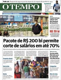 Capa do jornal O Tempo 02/04/2020
