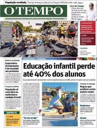Capa do jornal O Tempo 02/06/2020