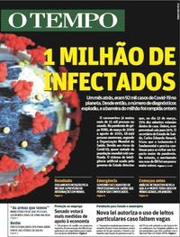 Capa do jornal O Tempo 03/04/2020