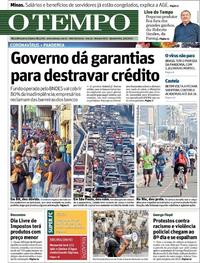 Capa do jornal O Tempo 03/06/2020
