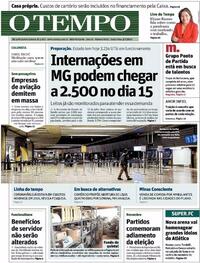 Capa do jornal O Tempo 03/07/2020