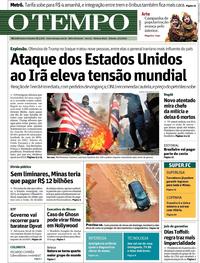 Capa do jornal O Tempo 04/01/2020