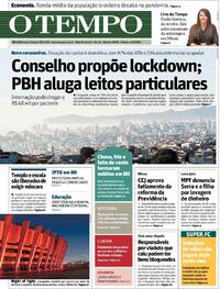 Capa do jornal O Tempo 04/07/2020