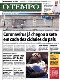 Capa do jornal O Tempo 05/06/2020
