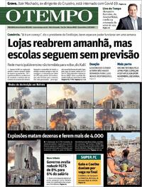 Capa do jornal O Tempo 05/08/2020