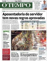Capa do jornal O Tempo 05/09/2020