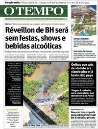 Capa do jornal O Tempo 05/12/2020