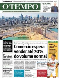 Capa do jornal O Tempo 06/08/2020