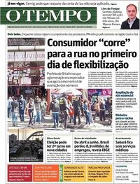 Capa do jornal O Tempo 07/08/2020