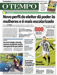 Capa do jornal O Tempo 07/09/2020