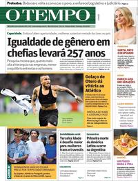 Capa do jornal O Tempo 08/03/2020