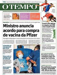 Capa do jornal O Tempo 09/12/2020