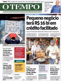 Capa do jornal O Tempo 11/06/2020