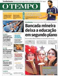 Capa do jornal O Tempo 12/01/2020