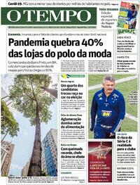 Capa do jornal O Tempo 12/10/2020