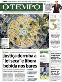 Capa do jornal O Tempo 12/12/2020