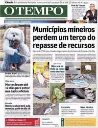 Capa do jornal O Tempo 14/05/2020