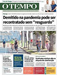 Capa do jornal O Tempo 15/07/2020