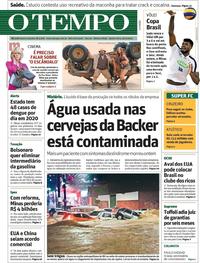 Capa do jornal O Tempo 16/01/2020
