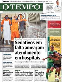 Capa do jornal O Tempo 16/07/2020