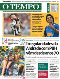 Capa do jornal O Tempo 17/02/2020