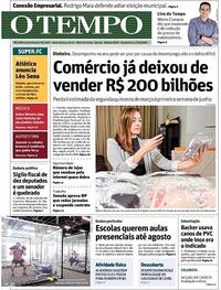 Capa do jornal O Tempo 17/06/2020