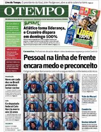Capa do jornal O Tempo 17/08/2020