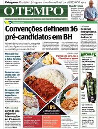 Capa do jornal O Tempo 17/09/2020