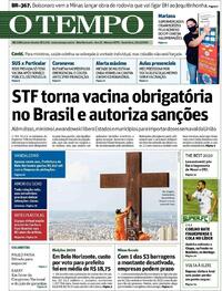 Capa do jornal O Tempo 18/12/2020