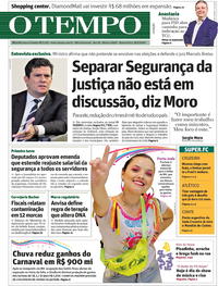 Capa do jornal O Tempo 19/02/2020